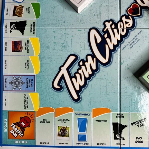 Twin Cities Opoly Board Game Complete 2010s Spa Productions New No Box Minnesota - Picture 4 of 13